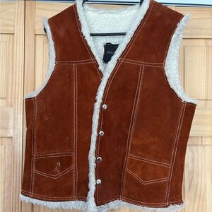 Vintage suede vest with lining